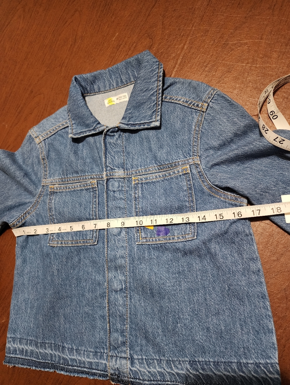 Kids Denim Jacket with NEW YORK & Heart Patches - - Picture 6 of 10
